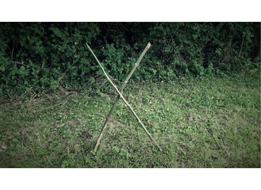 Stick X sign Stick X sign