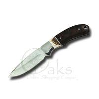 Bushcraft Knife with Wood and Staghorn Handle