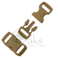 Compact Paracord Buckles - Coyote (3/8) "