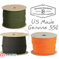 Boonies Outdoor 550 Paracord on a Reel - Black | 250ft