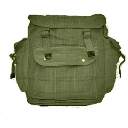 Olive Green Canvas Backpack
