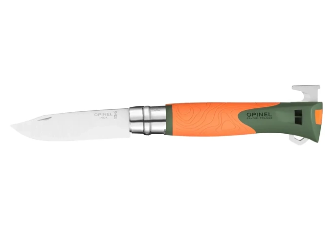 Opinel N°12 Explore Bushcraft Knife with Tick Remover & Whistle