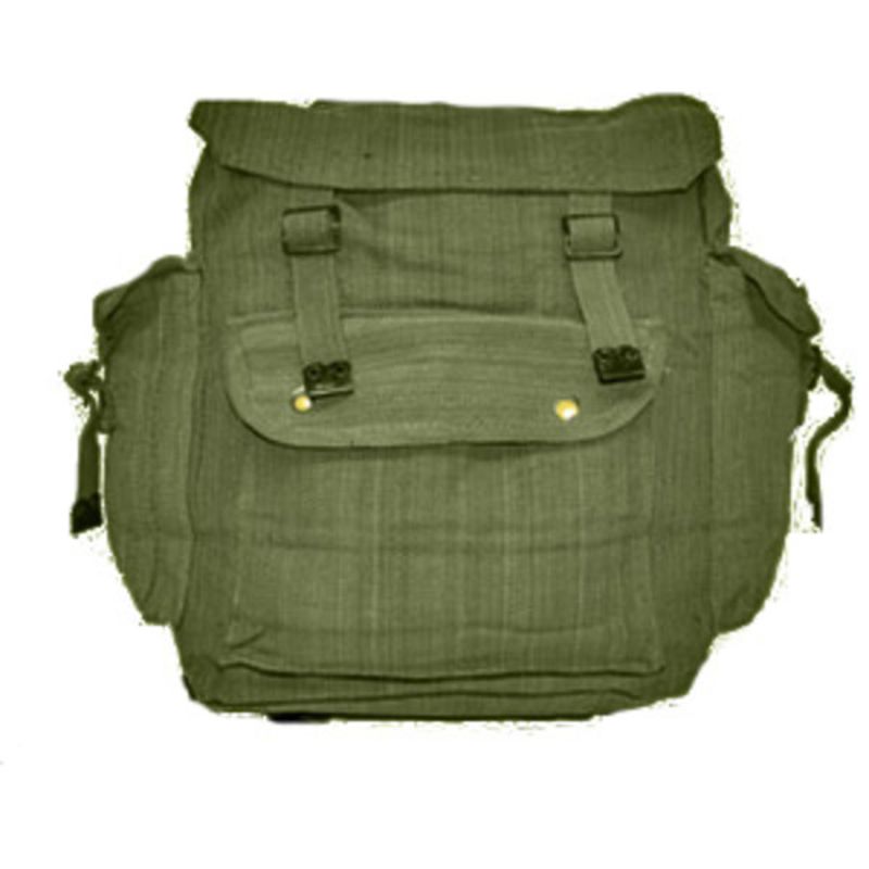 Olive Green Canvas Backpack