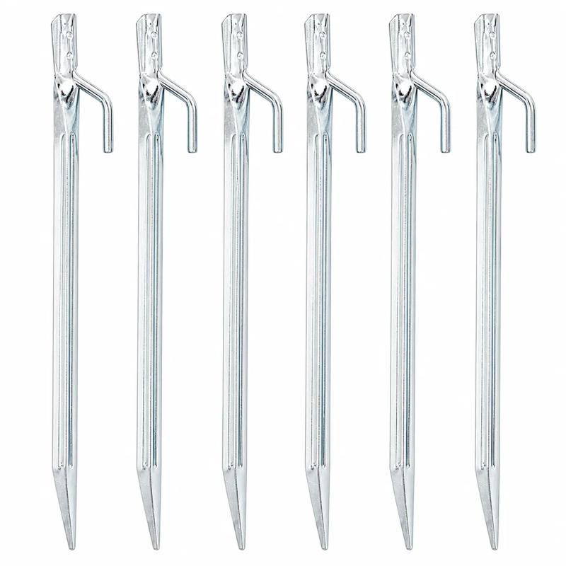 Heavy Duty Steel Angle Tent Pegs – 22.8cm – Pack of 6