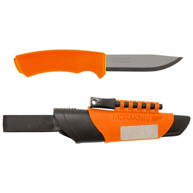 Mora Bushcraft Survival Knife - Orange - Stainless