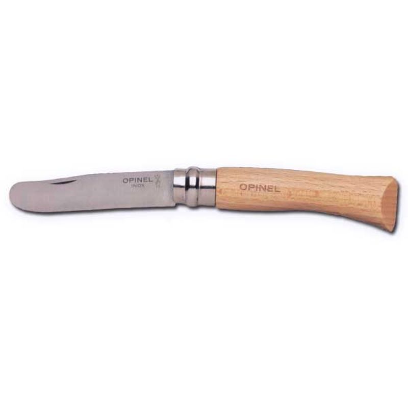 Opinel No 7 Round Tipped Safety Knife - Beech Wood Handle
