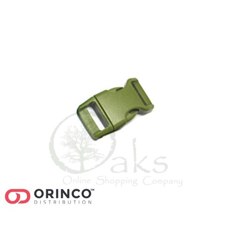 Compact Paracord Buckles - Olive (3/8) "