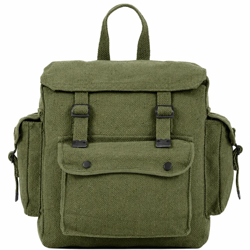 Olive Green Canvas Backpack