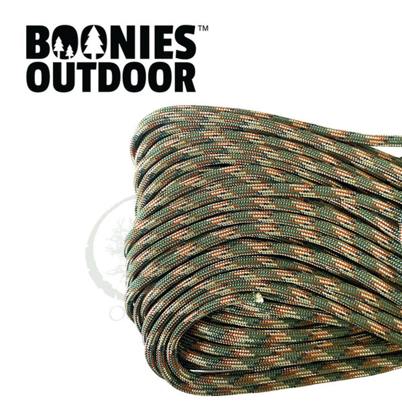 Genuine 550 Paracord - Woodland Camo - 50ft