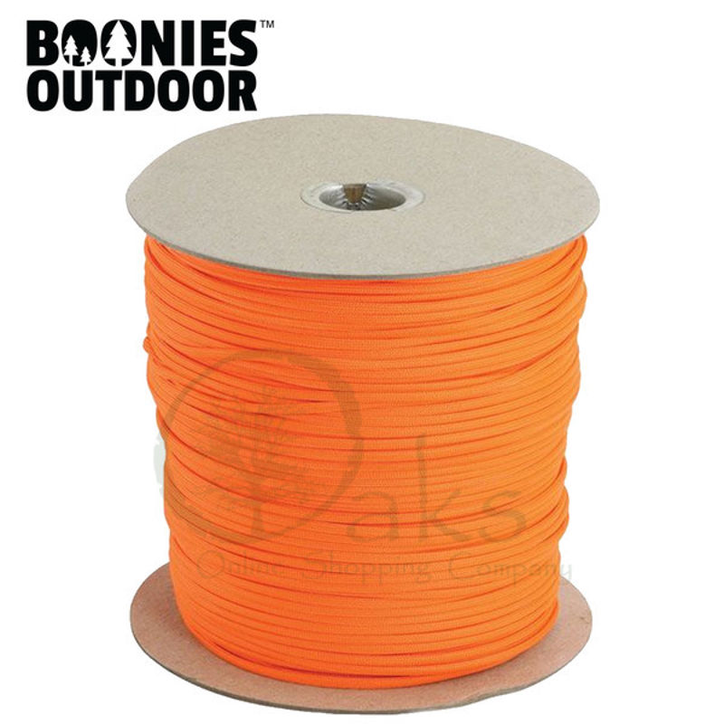 Genuine 550 Paracord - Neon Orange - 1000ft Reel