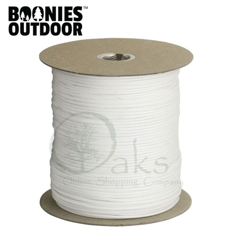 Genuine 550 Paracord - White - 1000ft Reel