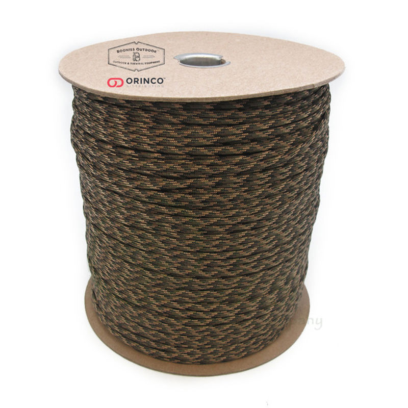 Genuine 550 Paracord - Woodland Camo - 1000ft Reel