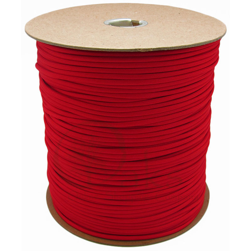 Genuine 550 Paracord - Red [Imperial] - 1000ft Reel